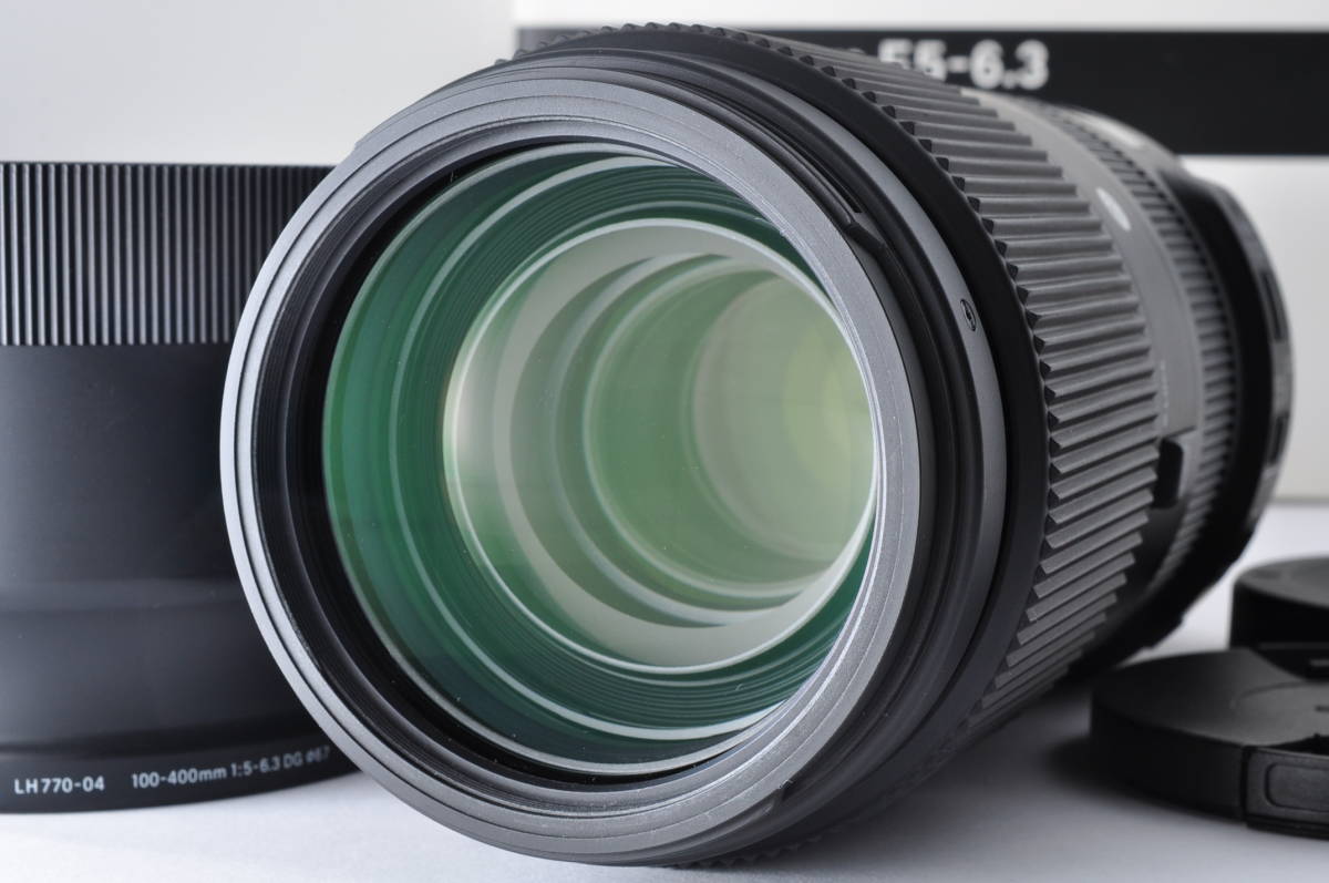 DG09 超絶美品 Sigma シグマ 100-400mm f/5-6.3 DG OS HSM Canon EF Mount EFマウント 箱付き 
