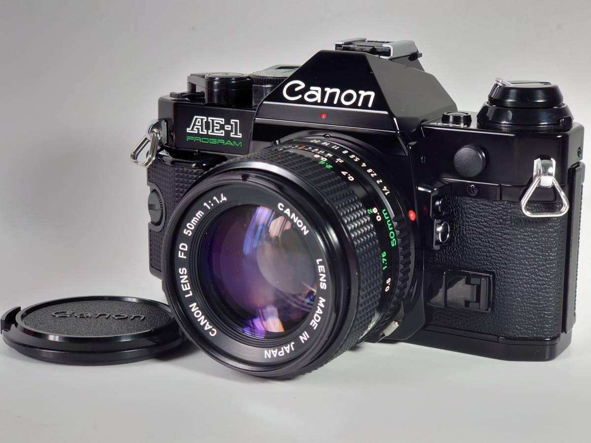 1スタ 外観 Canon AE-1 PROGRAM + New FD 50mm F1.4 フィルム 一眼レフ 