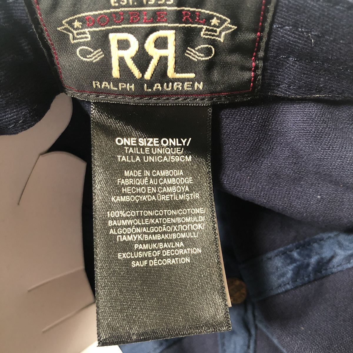 RRL ロゴキャップ ネイビー_画像5