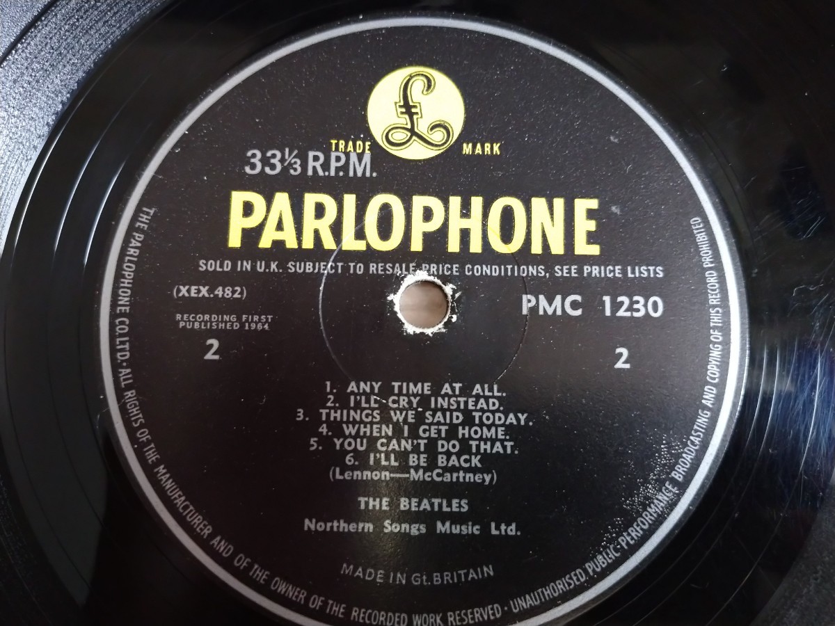 THE BEATLES / A HARD DAYS NIGHT UK MONO オリジナル盤 マトリックス