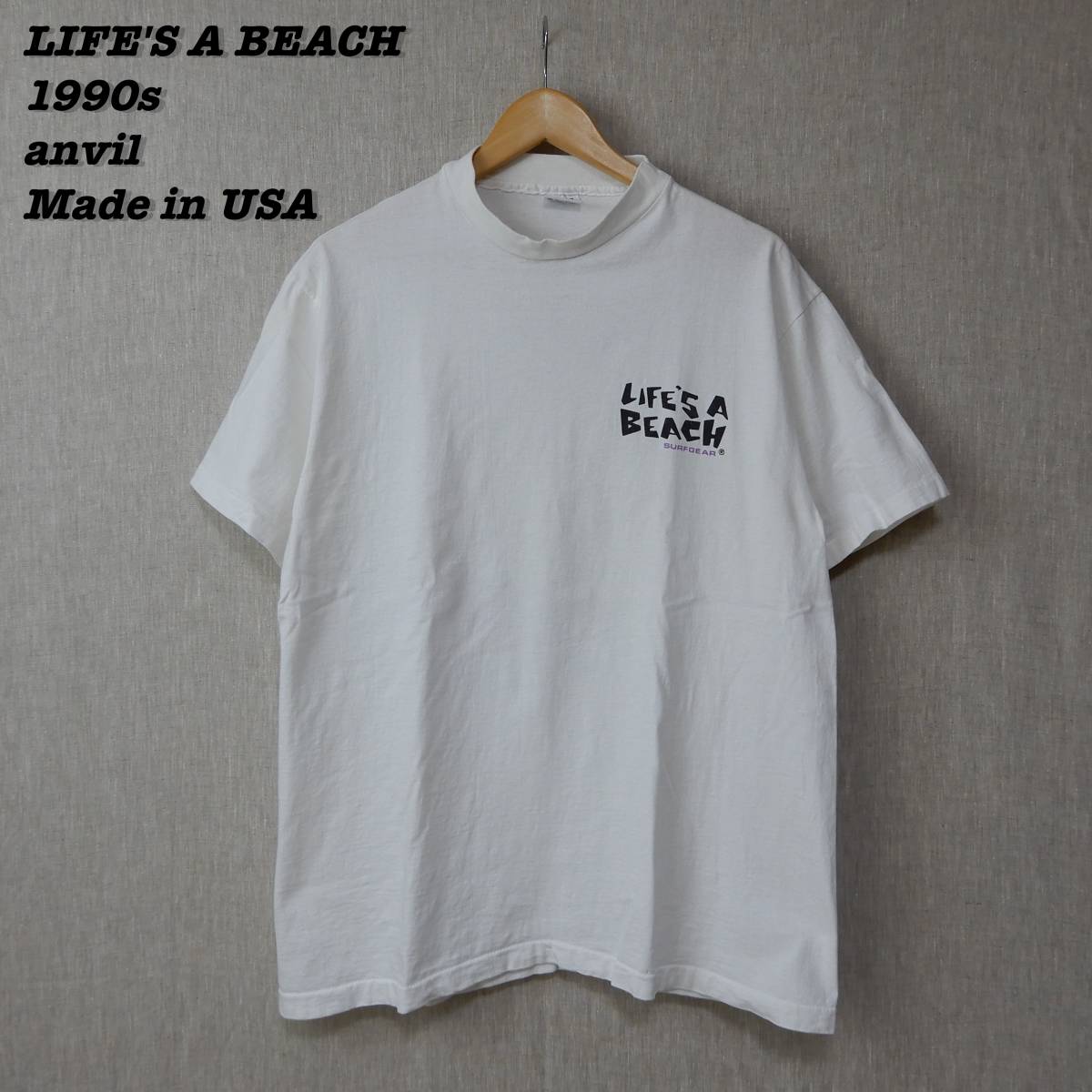 LIFE'S A BEACH T-Shirts XL 1980s 1990s T118 Vintage anvil ライフズアビーチ Tシャツ 1980年代 1990年代 アンヴィル ヴィンテージ