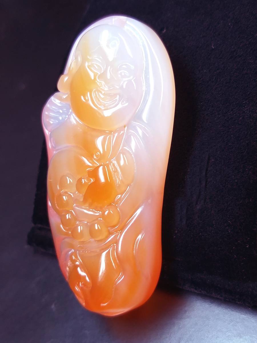 ♪即決【壽】天然最高AAA級極品高彫珍稀朱赤纏絲水胆瑪瑙玉珮 ♪即決【壽】天然最高AAA級極品高彫珍稀朱赤纏絲水胆瑪瑙玉珮