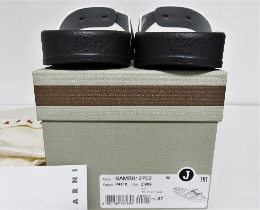 定価3.9万 新品 MARNI バックル シャワー サンダル 37 イタリア製
