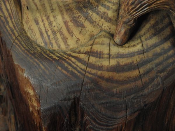 達磨 肥松 木彫 達磨大師 高さ約 30㎝ 縁起物 置物 飾(木工、竹工芸 