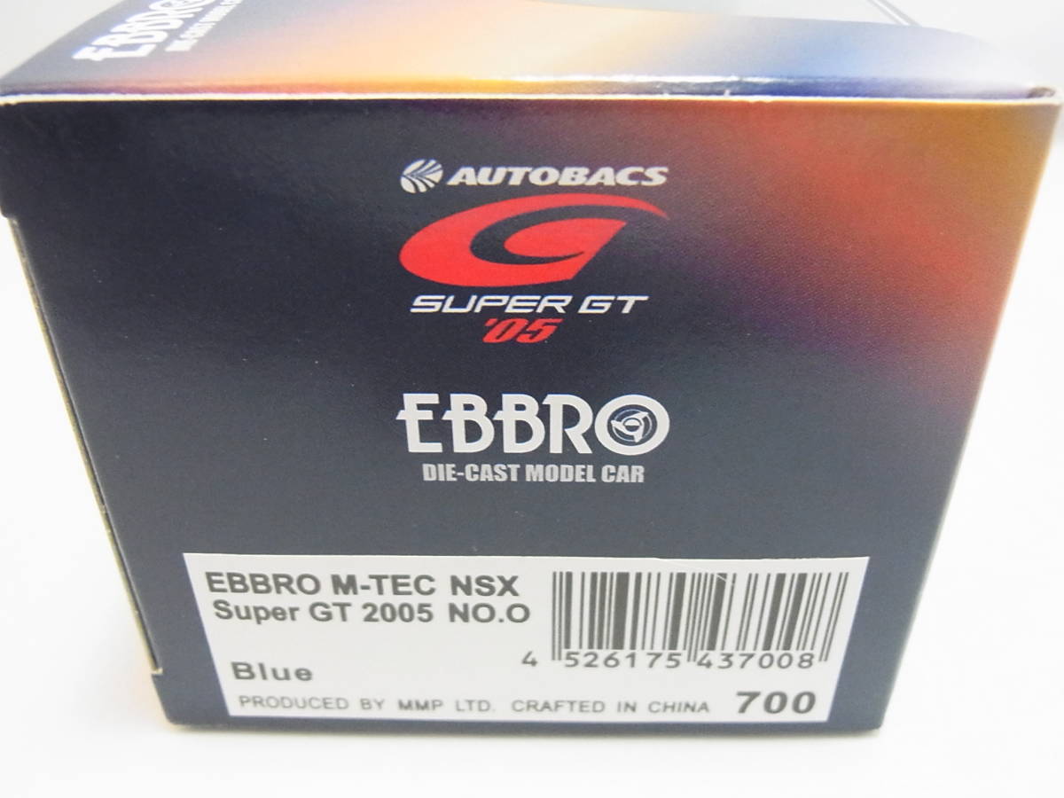 EBBRO エブロ 1/43 M-Tech NSX Super GT 2005 NO.0 ホンダ_画像2