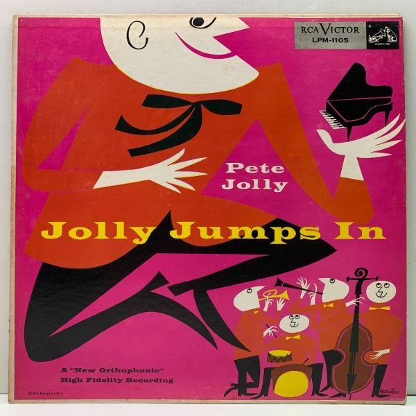 【w/ Shorty Rogers, Curtis Counce, Howard Roberts】美盤!! MONO 米オリジ PETE JOLLY Jolly Jumps In ('55 RCA) 記念すべき初リーダー作_画像1