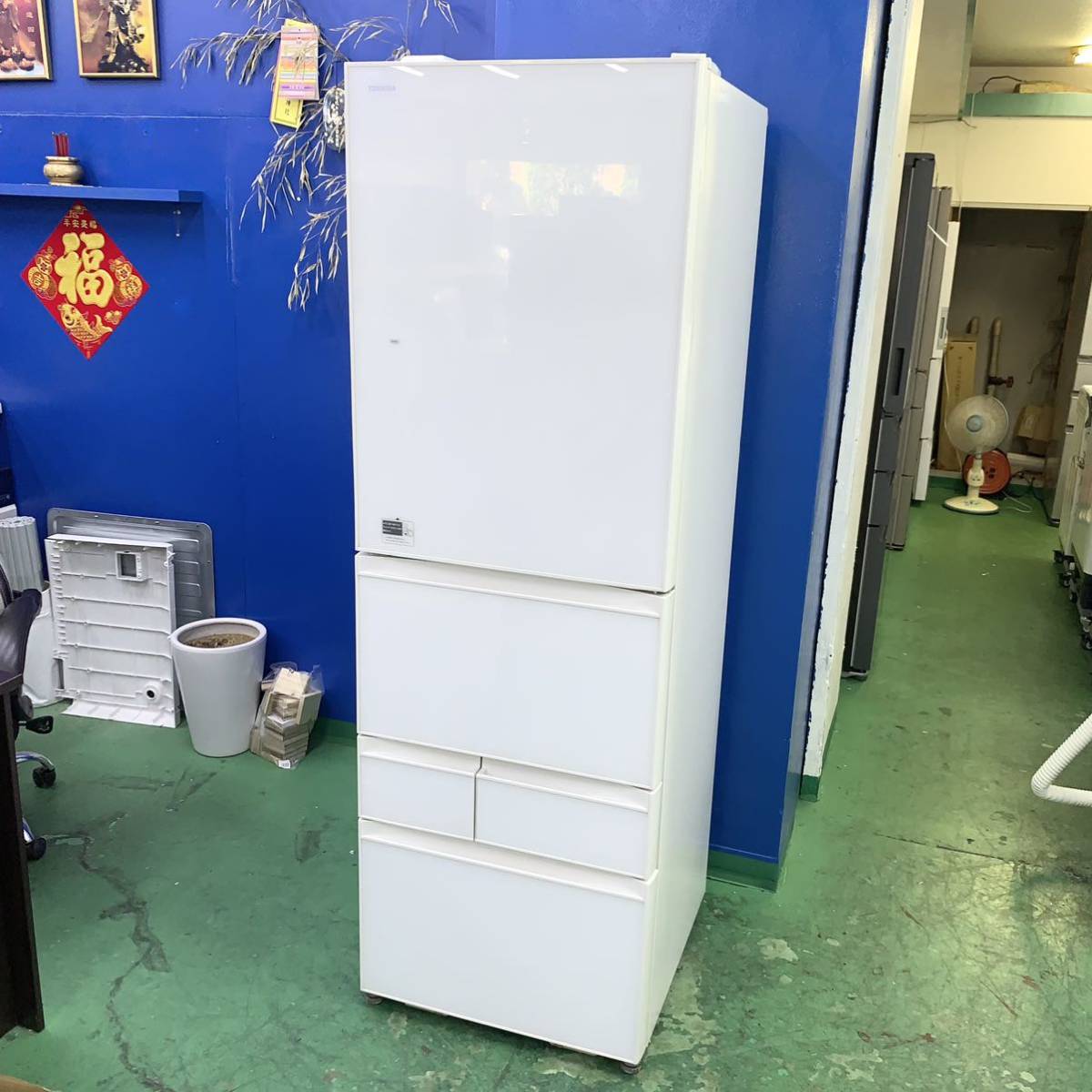 ◇TOSHIBA◇冷凍冷蔵庫 2018年411L自動製氷 大阪市近郊配送無料
