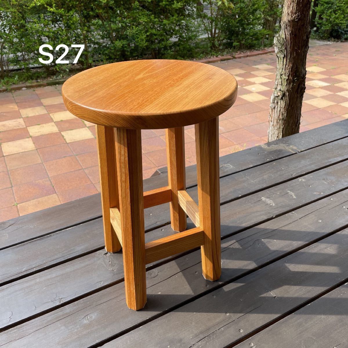 木製スツール　３脚セット　高さ52cm　丸椅子　stool