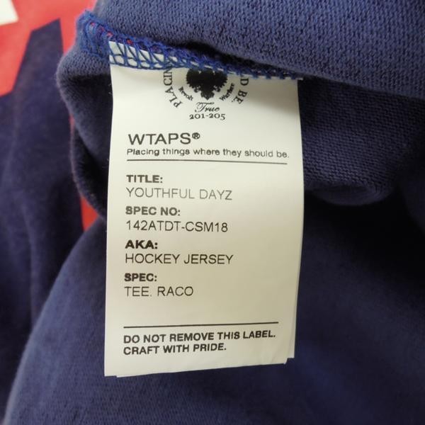 wtaps ダブルタップス 14aw トップス hockey jersey ブルー M (m-283)_画像4