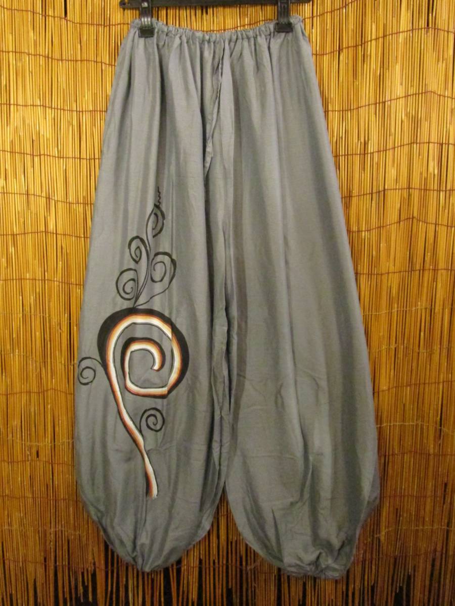 [SALE]⑪ new goods * man and woman use * rayon material *. to coil * hand paint * soft * Aladdin pants 