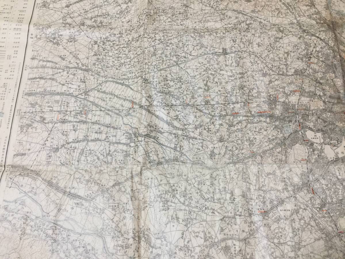 東京　東北部　西北部　地図　大正8年 1919年　縦約80.5cm　横約99cm　当時物　　　　KJ2　　　Y778_画像6
