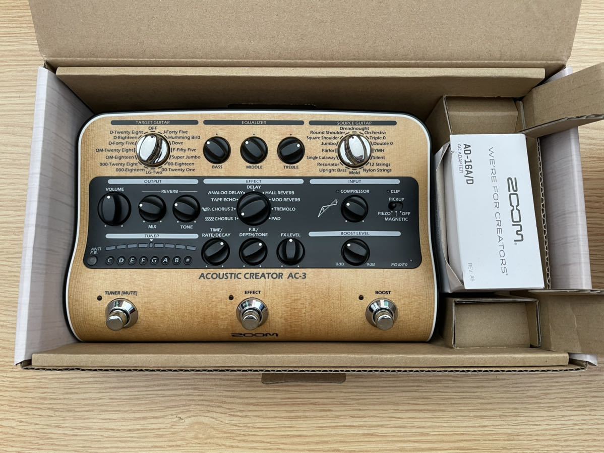 極美品 ZOOM ズーム AC-3 ACOUSTIC CREATOR アコースティックギター