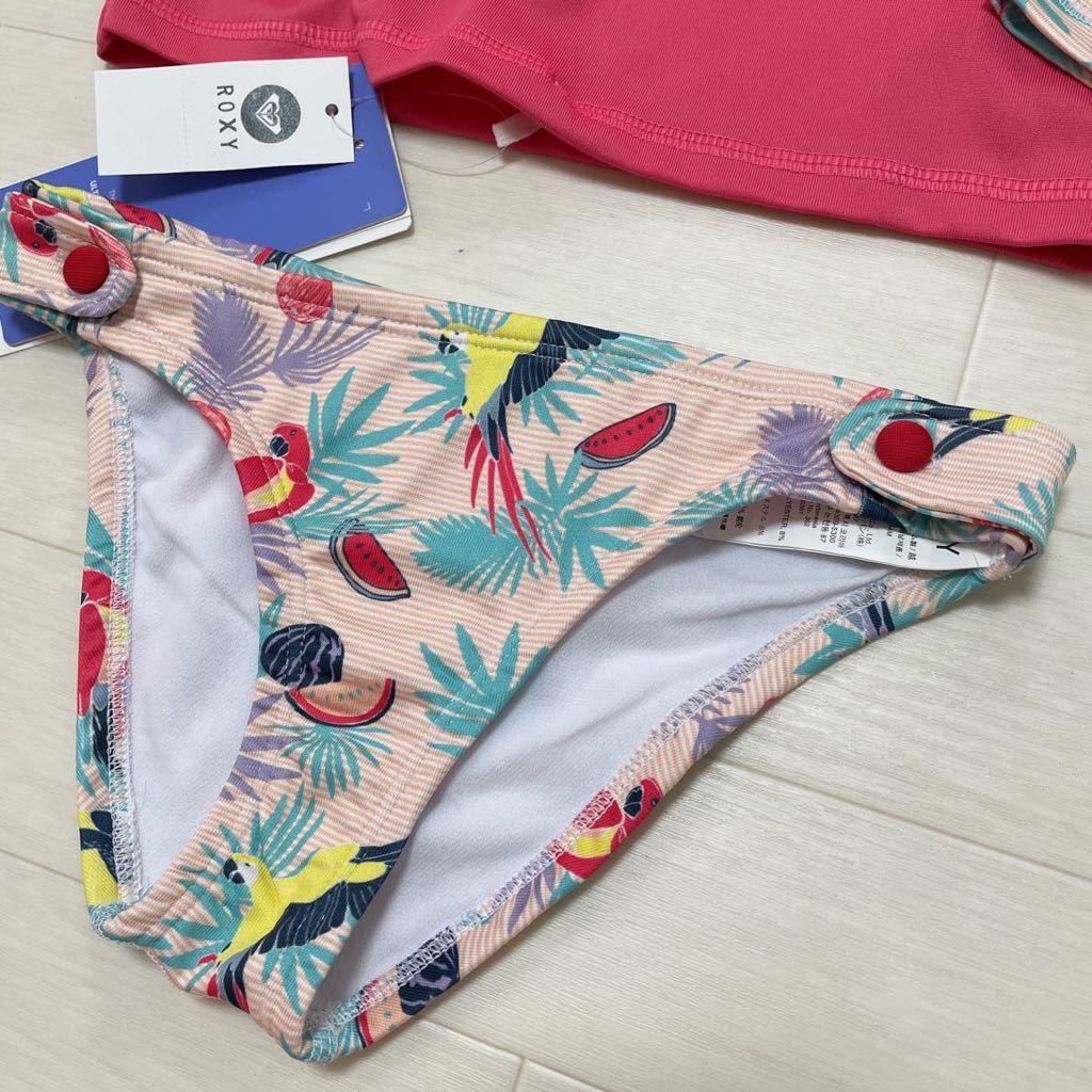  новый товар Roxy ROXY Kids девочка купальный костюм плавание одежда танкини раздельный длинный рукав верх и низ в комплекте розовый размер 120 не использовался с биркой 