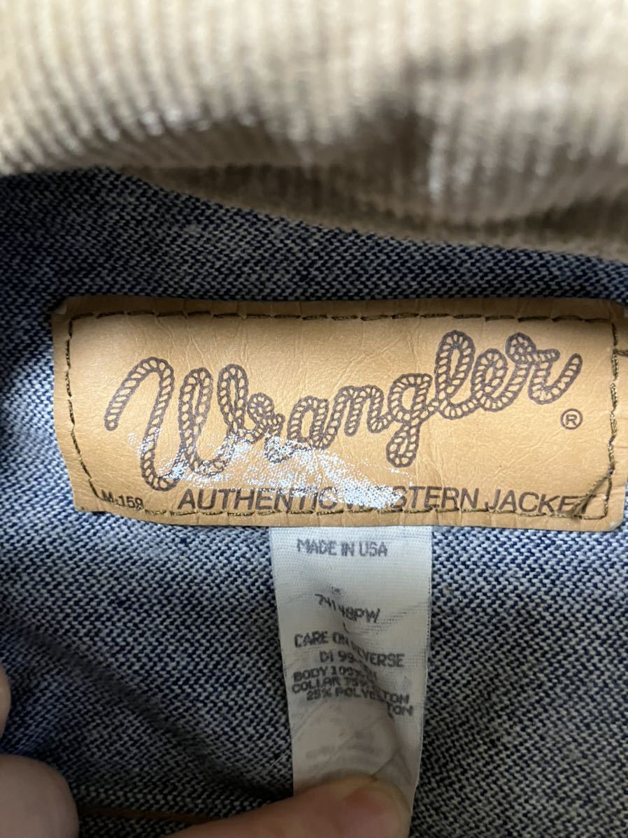 メ3225 ビンテージ ラングラー Wrangler デニムGジャン USA