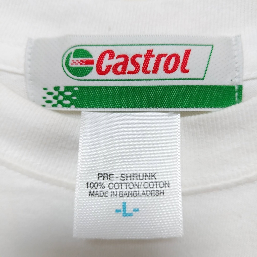 Castrol カストロール　Tシャツ　メンズL　企業もの　ノベルティ　自動車関連グッズ　220714-02