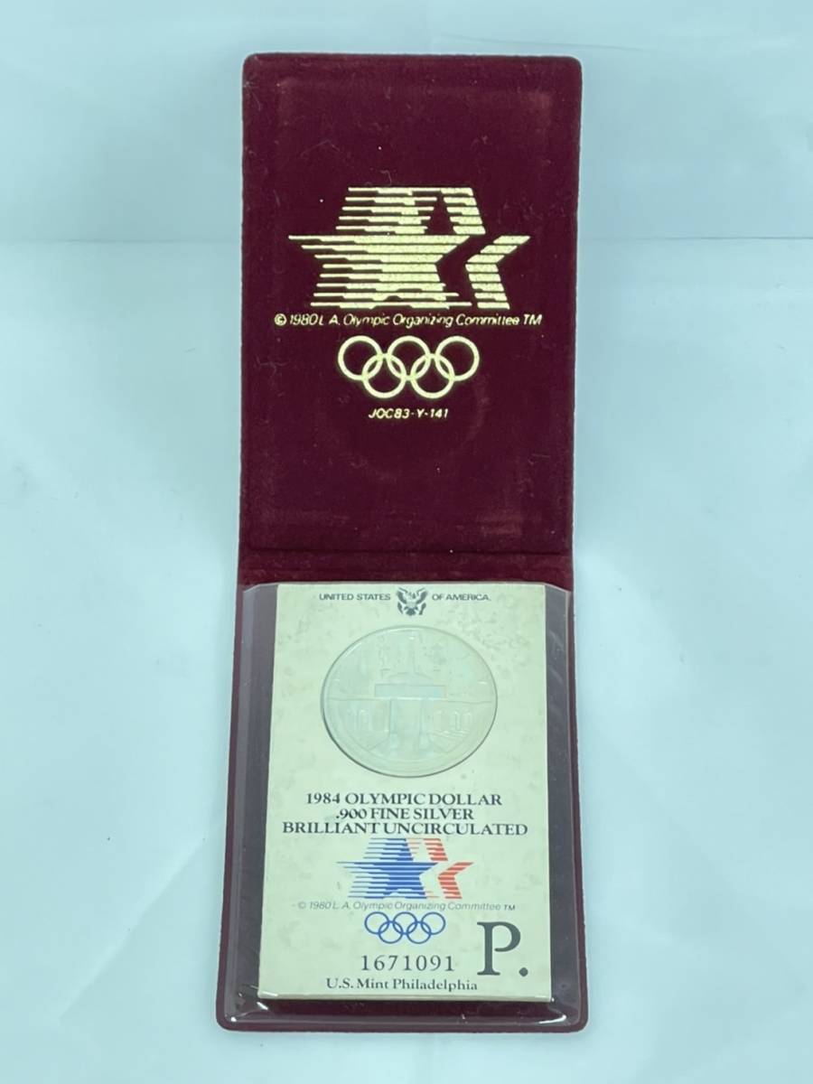 現状品 1983年 ロサンゼルスオリンピック 記念銀貨 1ドル銀貨 記念