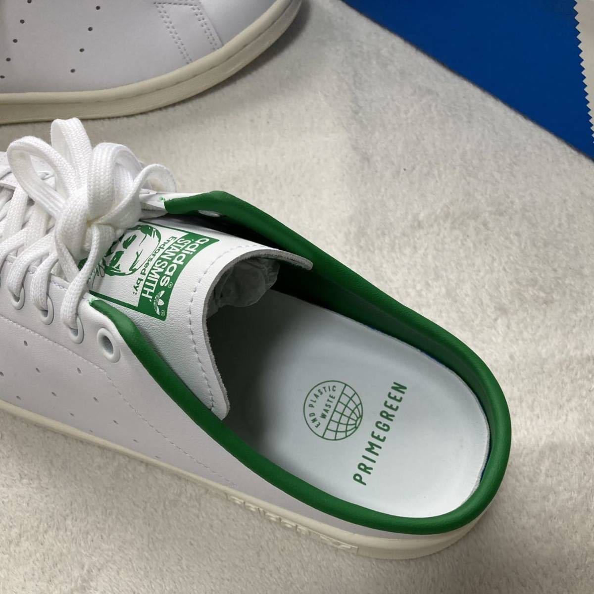 23.0 新品 STAN SMITH MULES スタンスミス ミュール スリッポン スニーカー シューズ adidas アディダス 白 緑 ホワイト FX5849_画像5