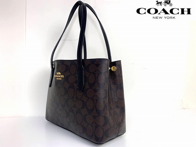 極美品★送料無料★ コーチ COACH シグネチャー アベニュー トートバッグ 肩掛け可能_画像3