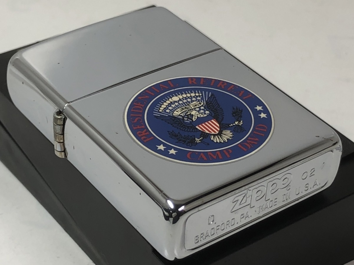 話題の行列 2002年製 Zippo アメリカ retreat presidential david camp ミリタリー
