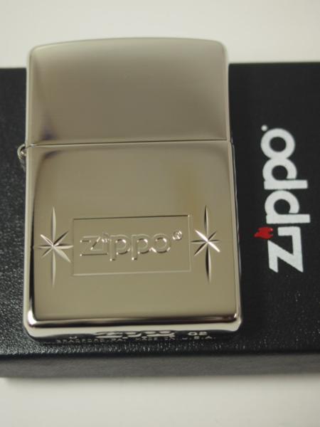 2002 Zippo シルバー スター彫刻 銀ミラー ジッポロゴ200SP-C_画像1