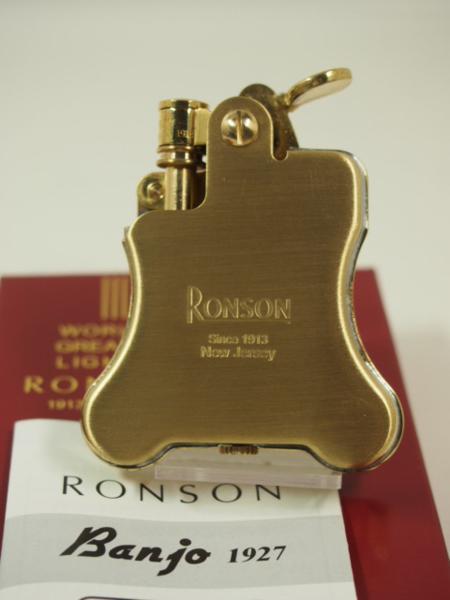 RONSON ロンソン・バンジョー金色ブラス　R01-1026　オイルライター新品