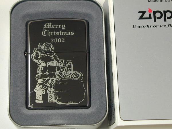 Zippo クリスマス・サンタ、ブラックアイス150★2002年 200個限定 新品_画像3