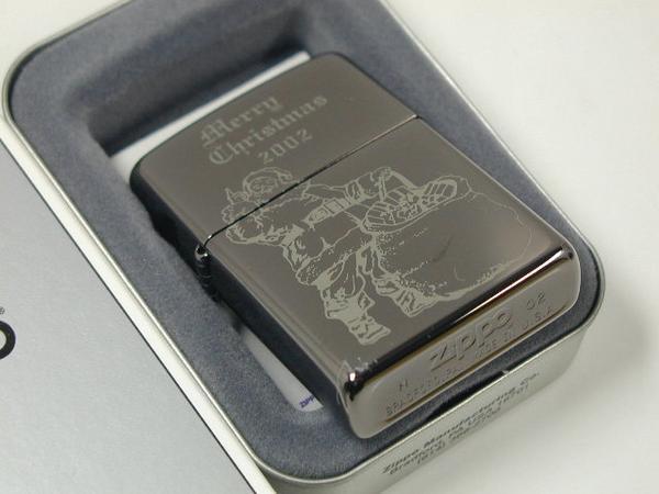 Zippo クリスマス・サンタ、ブラックアイス150★2002年 200個限定 新品_画像2