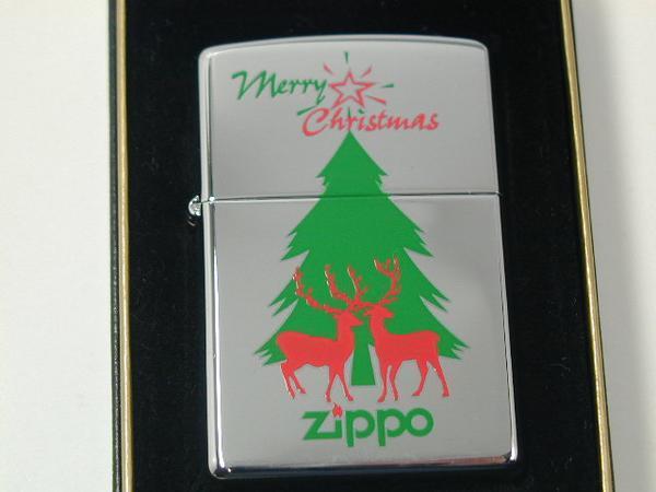Zippo Christmasクリスマス・トナカイ・ツリー#250★2000年新品_画像1