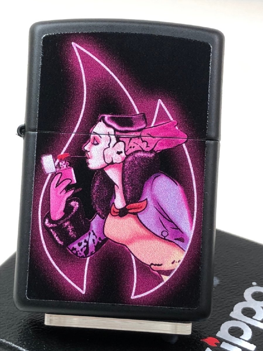 Zippo Windy GLOW ウィンディー ガール/VARGA GIRL 炎 Fire（バルガガール） USA加工 48139 新品_画像1