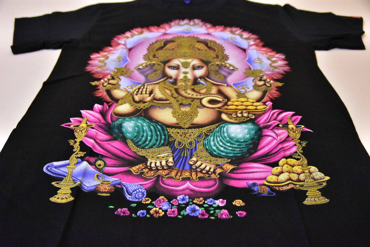 ◆神様・仏様Tシャツ◆ヒンドゥー教の神様◆ガネーシャ (歓喜天)◆サイズM_画像2