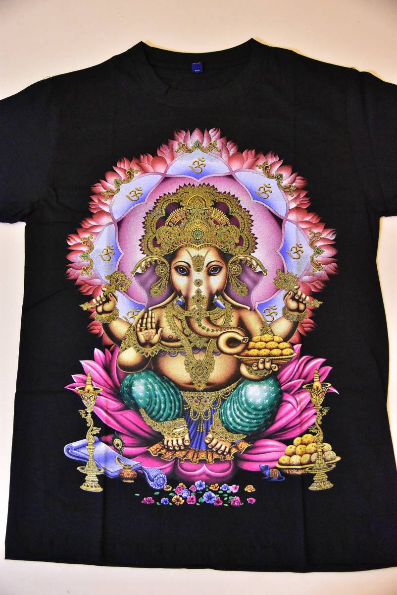 ◆神様・仏様Tシャツ◆ヒンドゥー教の神様◆ガネーシャ (歓喜天)◆サイズM_画像1