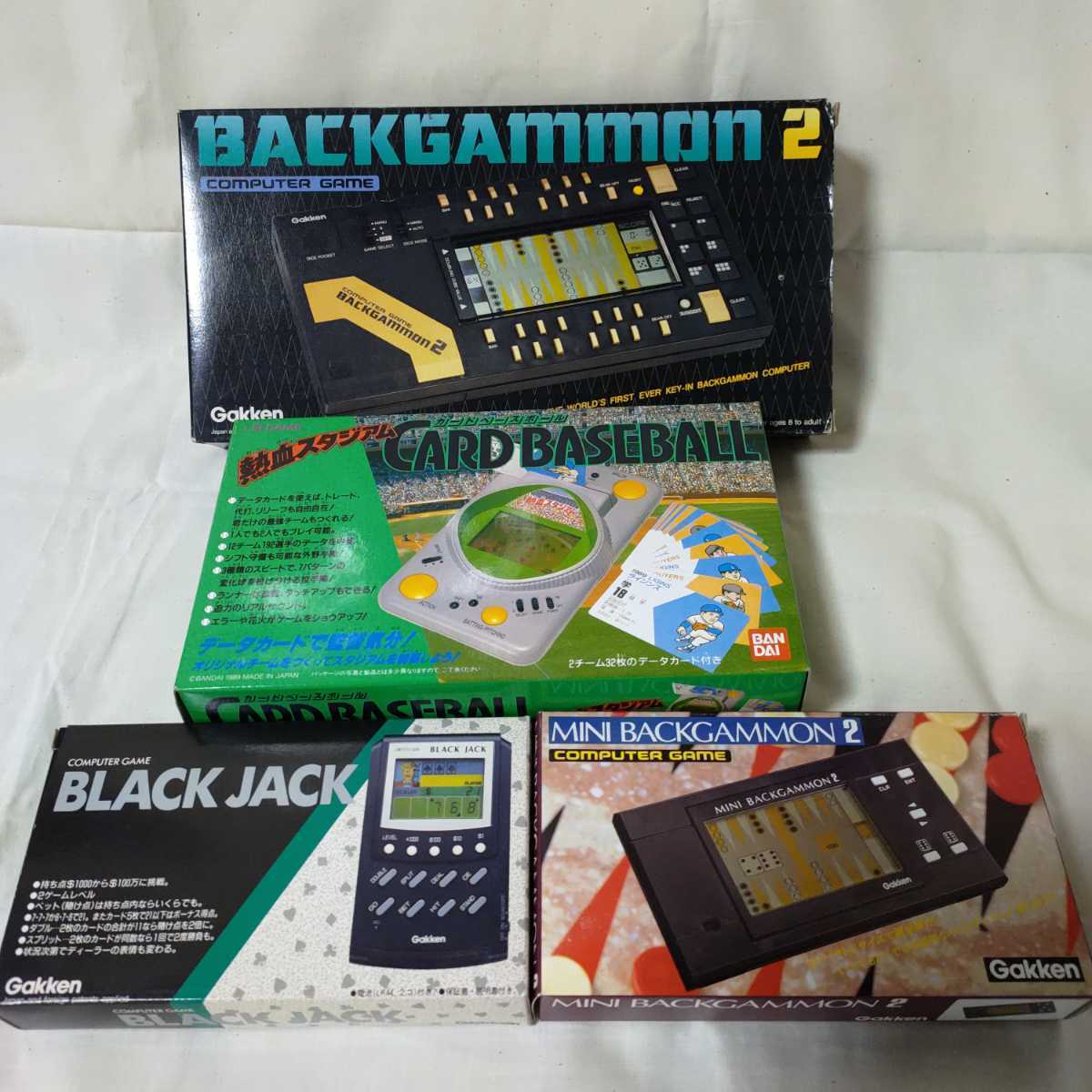 Gakkenn コンピューターゲーム ブラックジャック ミニバックギャモン Backgammon2 バンダイ Lsi Game カードベースボール ゲームウォッチ 売買されたオークション情報 Yahooの商品情報をアーカイブ公開 オークファン Aucfan Com