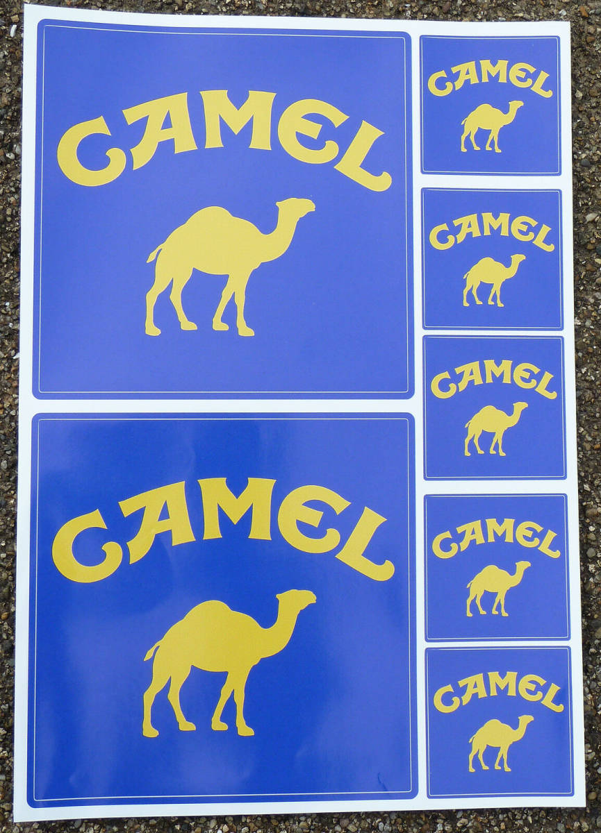 海外　限定品　送料込み Camel rally race classic car bike Decal Sticker キャメル ステッカー シール デカール セット_画像1