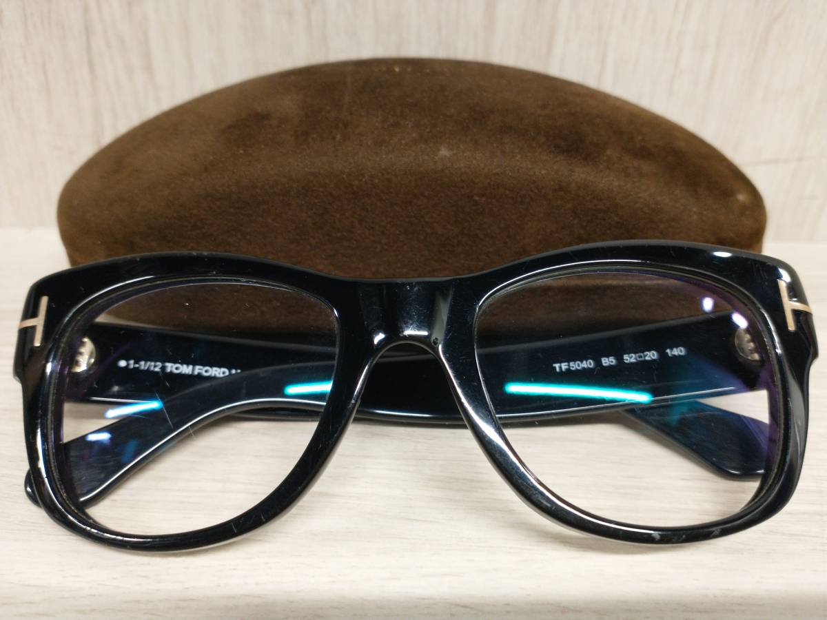TOMFORD TF5040 B5 52□20 140 サングラス ブラック プラスチック