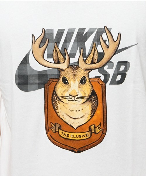 新品タグ付き Mサイズ 白 2015HOLIDAYモデル ナイキ NIKE SB スケートボーディング 角ウサギ Tシャツ JACKELOPE デッドストック_画像2