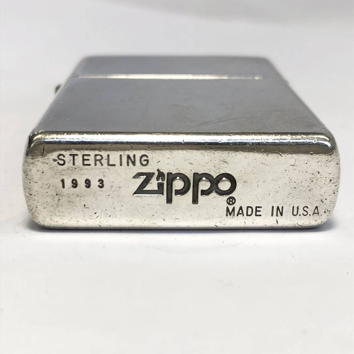 注目の Zippo ジッポー ライター スターリングシルバー ストライプ