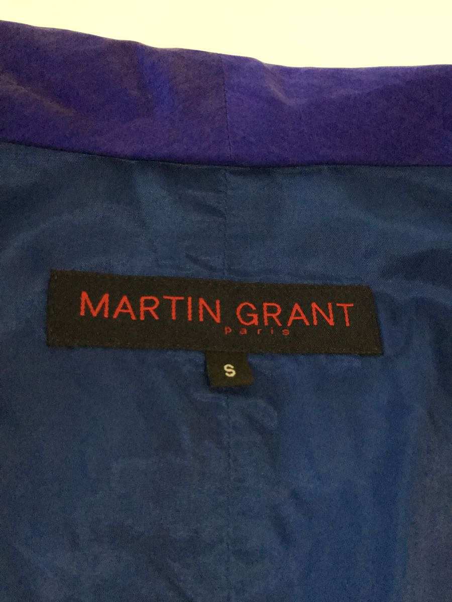MARTIN GRANT◇ノースリーブワンピース/S/シルク/ブルー/フランス製