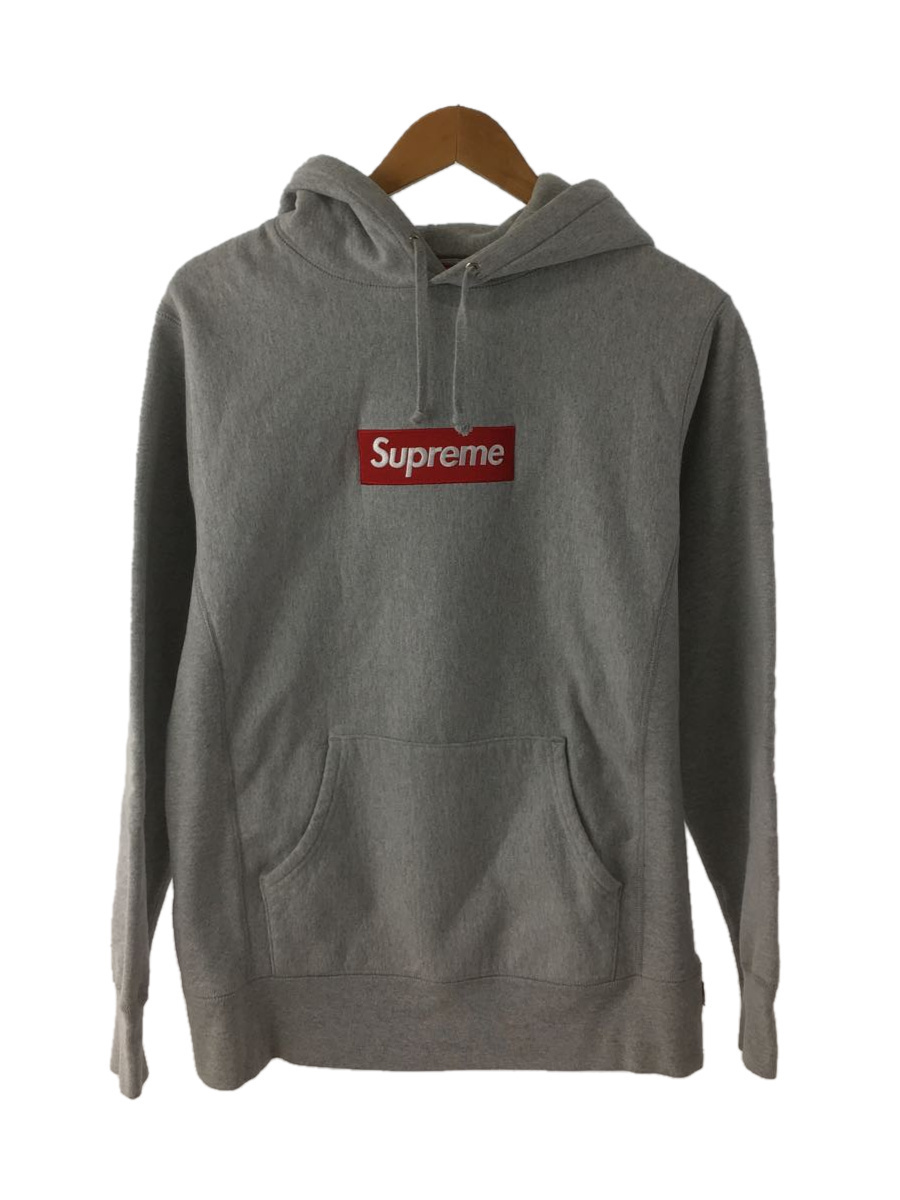 Supreme◇16AW/Box Logo Hooded Sweatshirt/パーカー/M/コットン/GRY