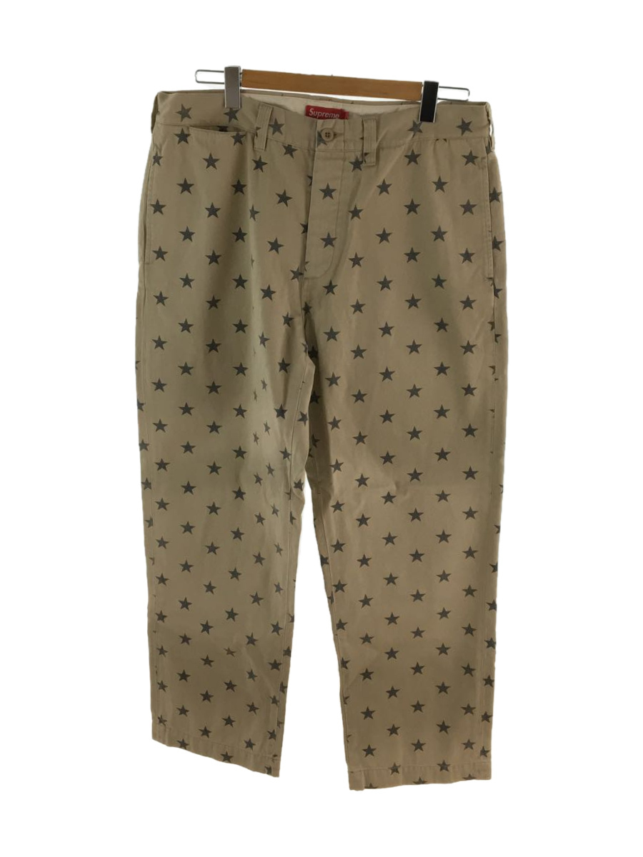 Supreme◇22SS/Chino Pant Khaki Stars/ボトム/34/コットン/BEG/総柄