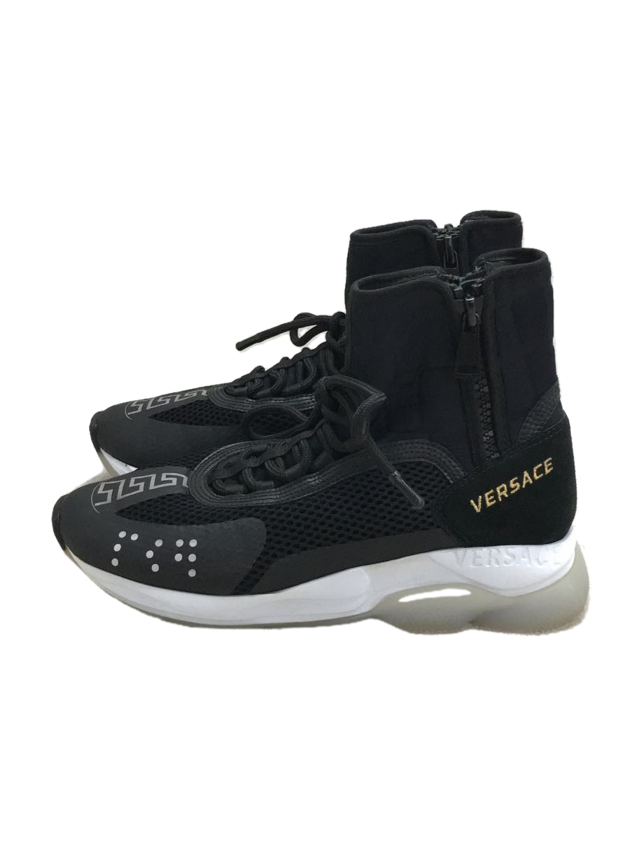VERSACE◇ハイカットスニーカー/41/BLK/MADE IN ITALY www.gastech.com.tr