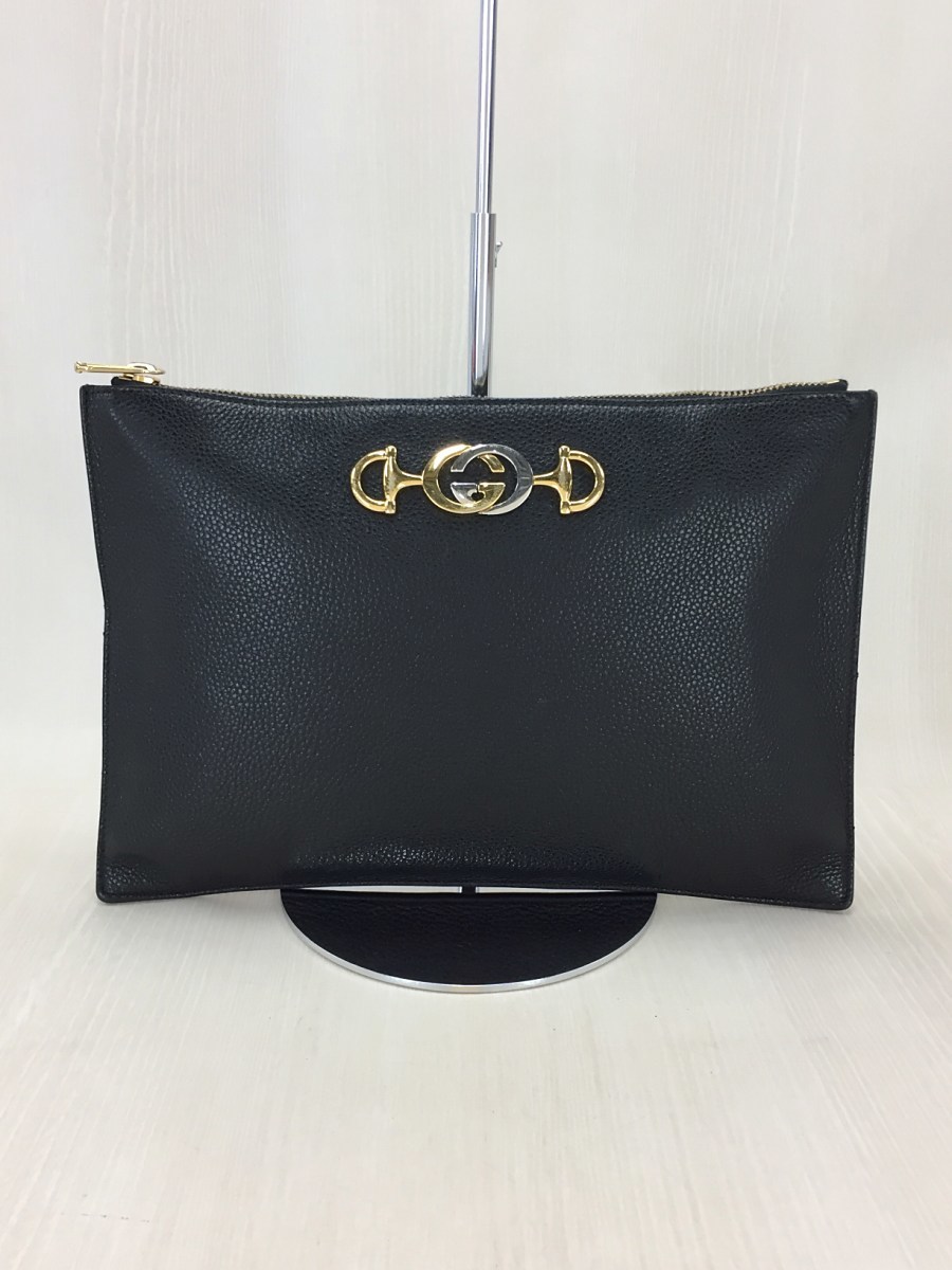GUCCI◇クラッチバッグ/レザー/BLK/無地 www.mycdrhelp.com