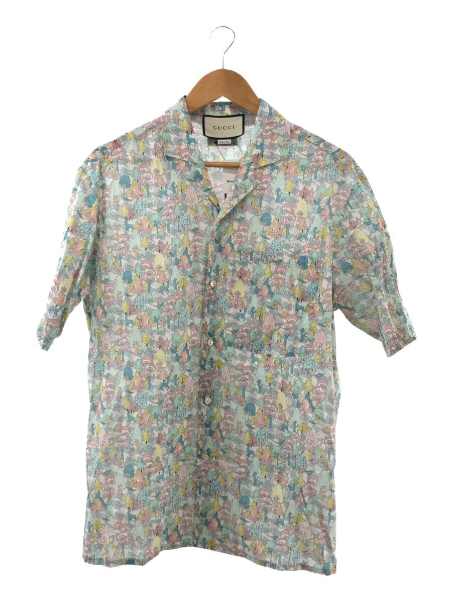 GUCCI◇グッチ/半袖シャツ/46/コットン/マルチカラー/総柄 spz.hr