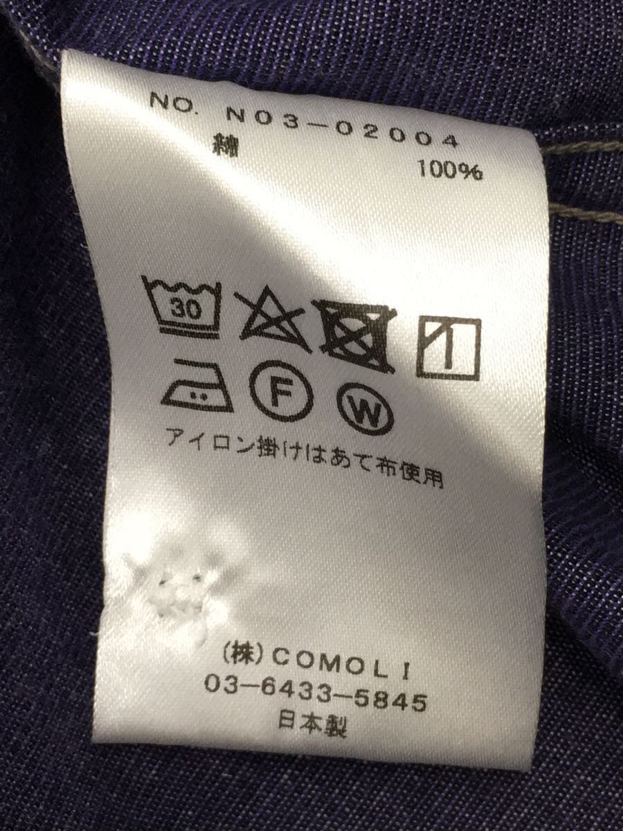 COMOLI◇18AW/オープンカラーシャツ/長袖シャツ/2/コットン/NVY/N03