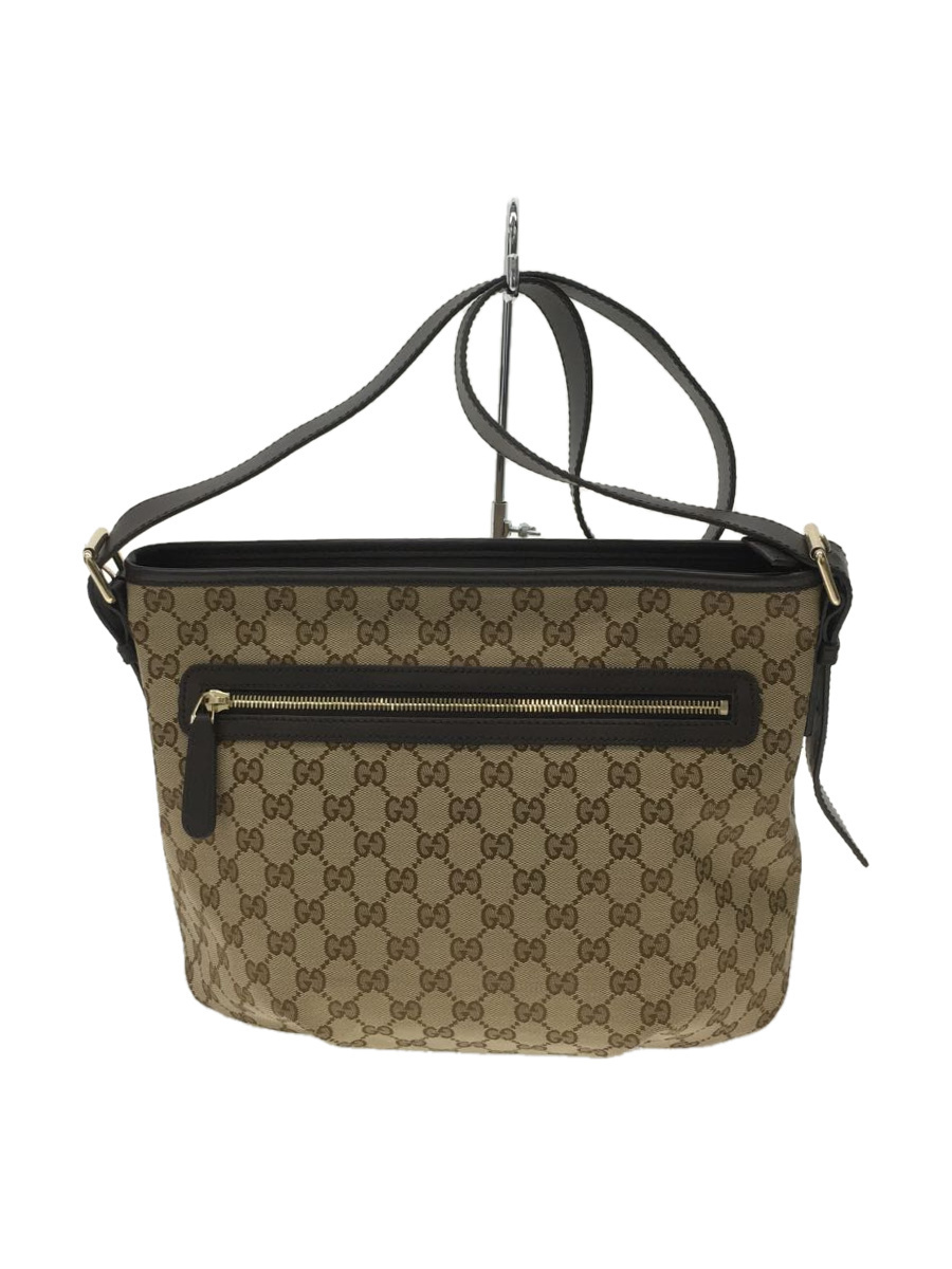 GUCCI◇ショルダーバッグ_GGキャンバス/キャンバス/BEG/388930