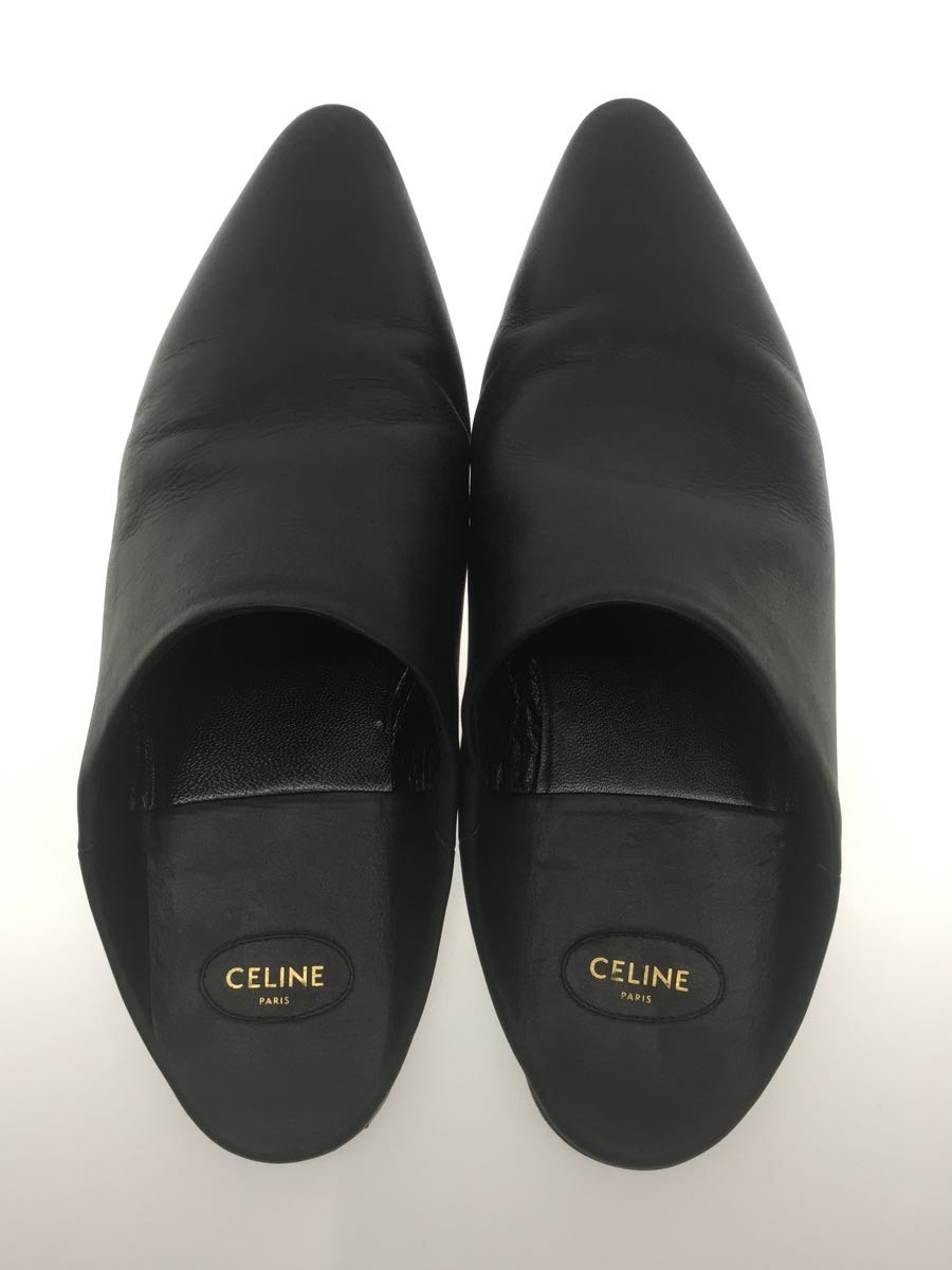 CELINE◇サンダル/40/BLK/レザー/jacno/レザーバブーシュ | teiva.com.br