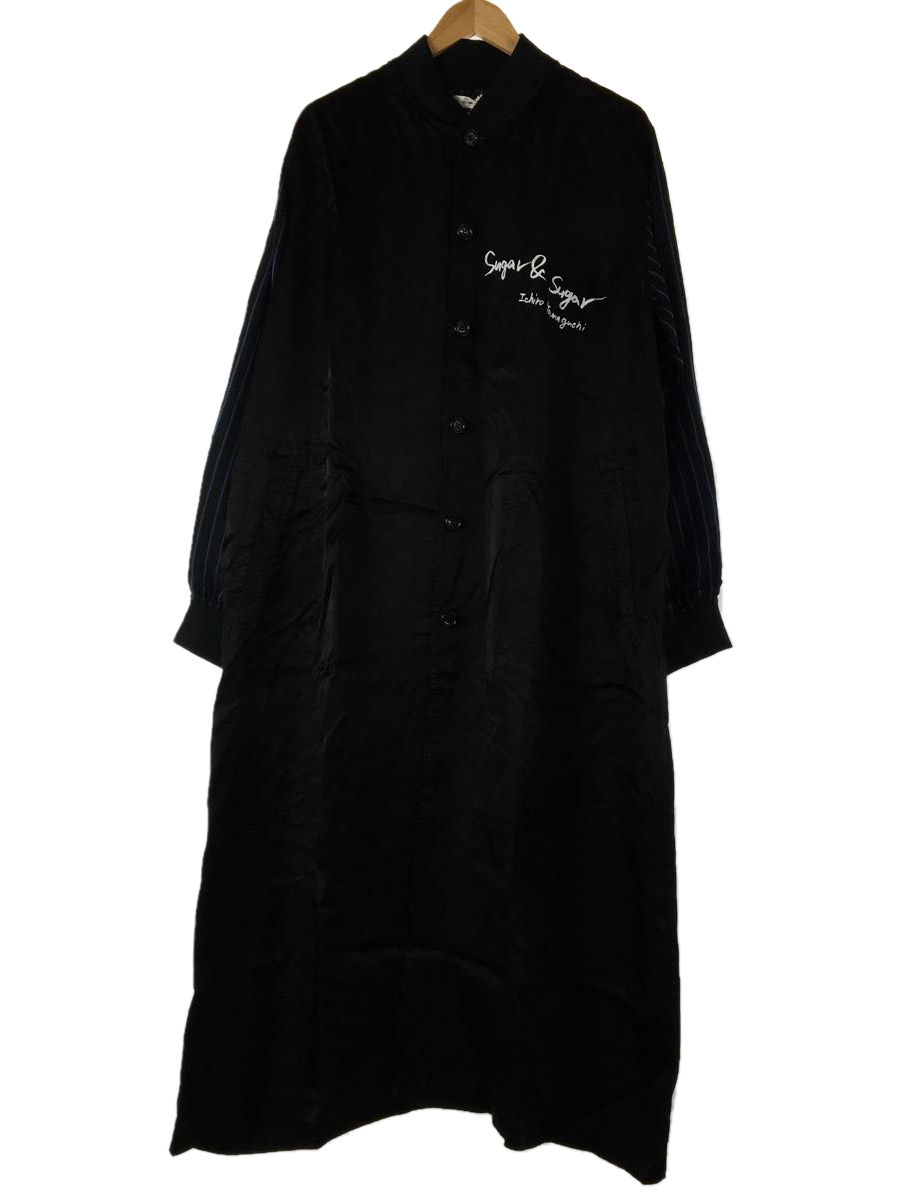 大セール COMME des GARCONS 袖ストライプスタッフコート ブラックL