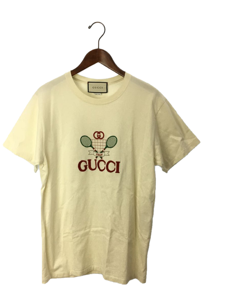 GUCCI】 白 Tシャツ 刺繍 ワンポイント ロゴ www.cleanlineapp.com
