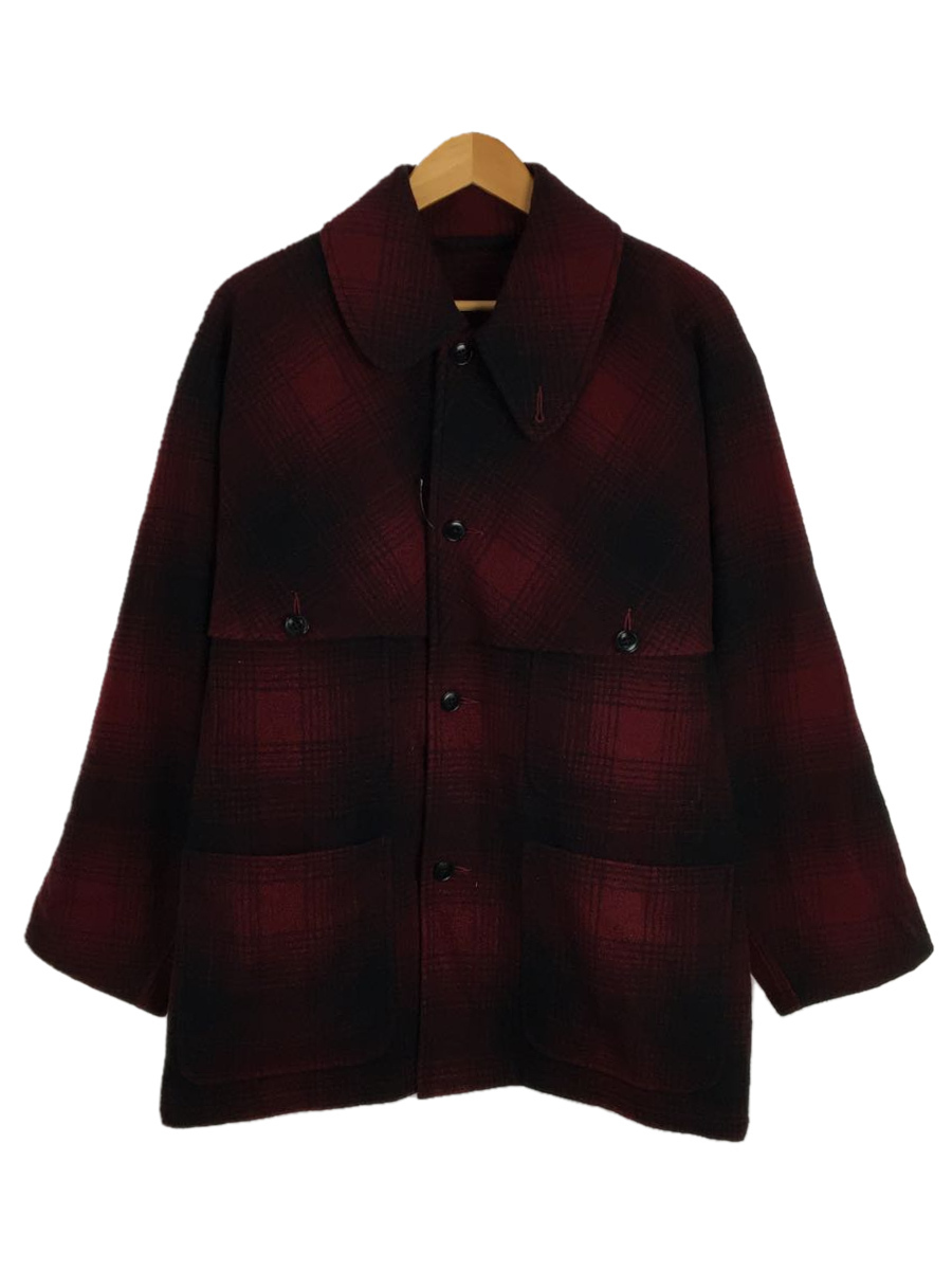 COMOLI◇ジャケット/2/ウール/RED/チェック/U03-04007/21AW/ナッピング