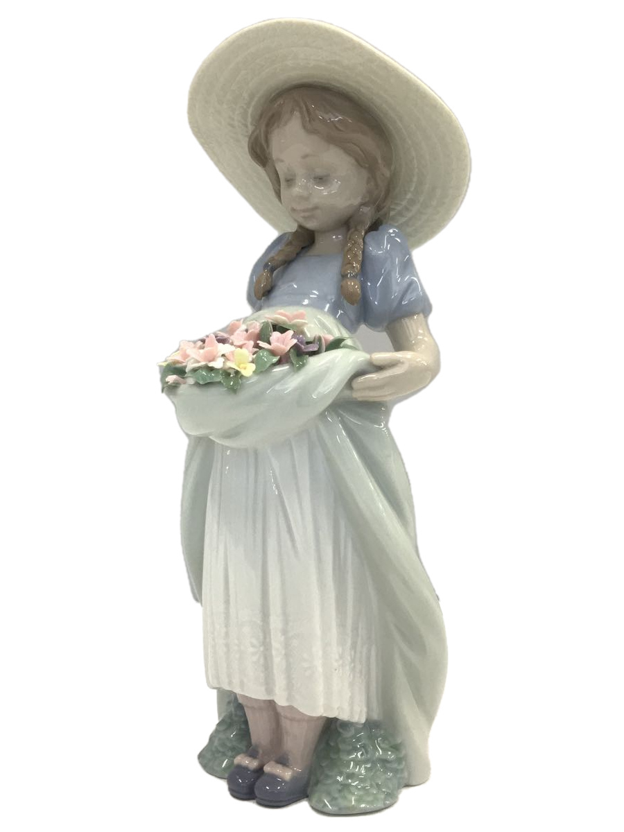 Lladro◇インテリア雑貨/花欠け有り/6756/たくさん摘めたよ www