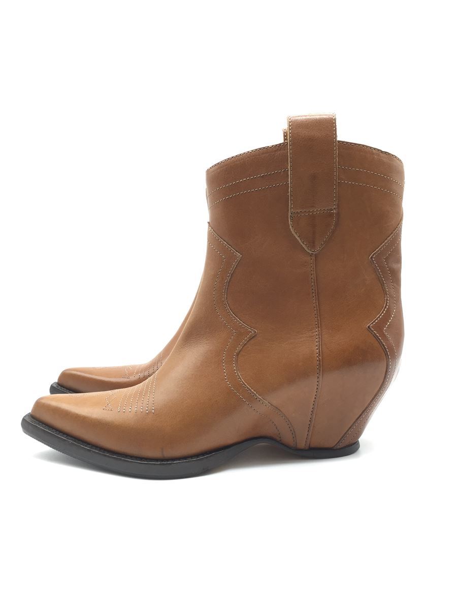 Maison Martin Margiela◇ブーティ/37/BRW/レザー/ブラウン/茶 spz.hr